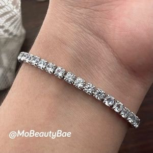 Silver Crystal Tennis Bracelet